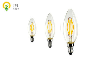 خيوط منحنية LED لمبات الشموع المغلفة الأصفر الفلوريسنت مسحوق 2200 ك